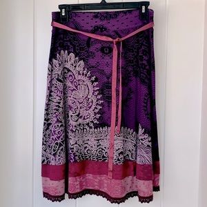 Desigual Rainbow Women’s A-Line Skirt, Size Medium, 100% Viscose, Multi-Color